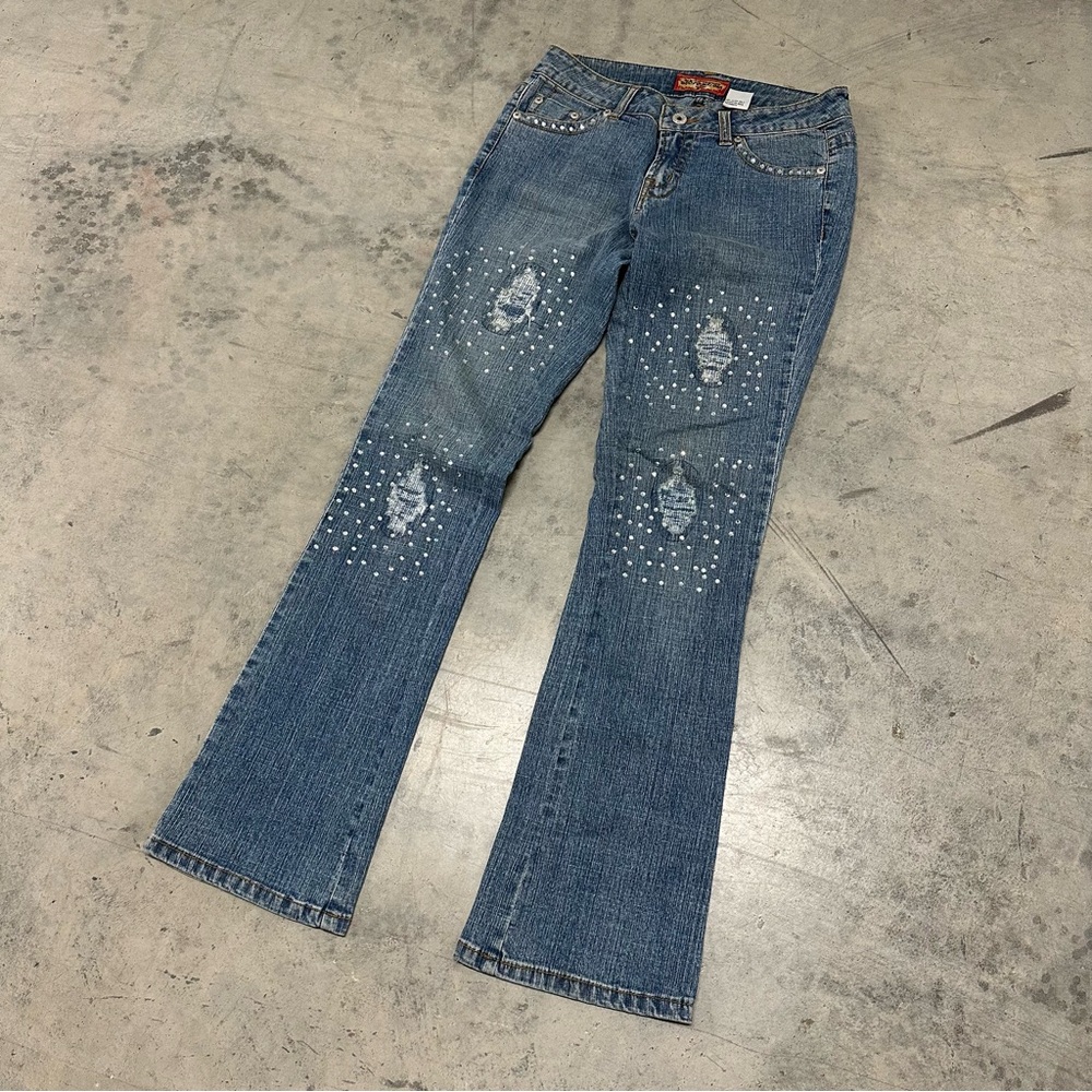 Boom Boom Rhinestone Embellished Jeans Size 5 - Picture 2 of 9
